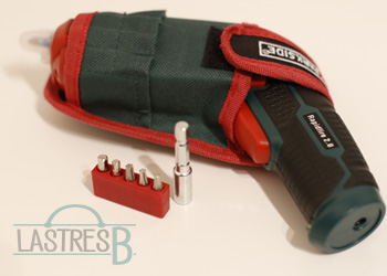 Bandolera del atornillador del Lidl de la marca Parkside con sus puntas